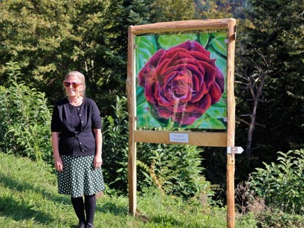 Kunsttafel "Rosen am Weinstock"